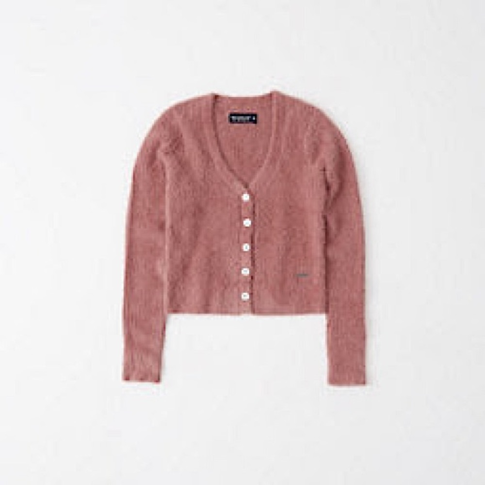 Abercrombie Pink Eyelash Cardigan - Picture 2 of 2